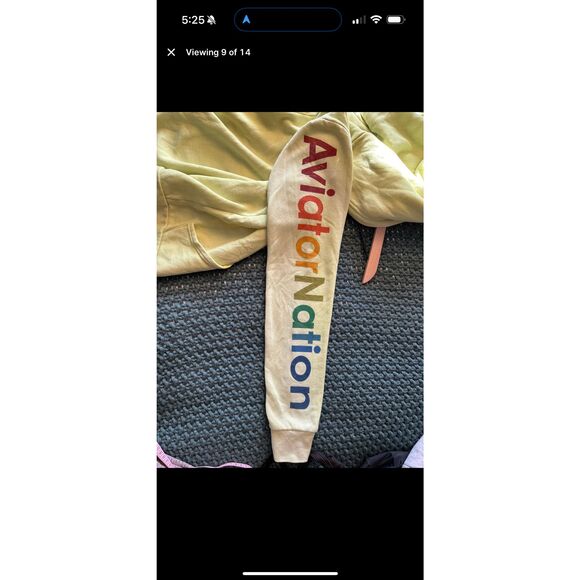 Aviator Nation Women’s Full Zip Hoodie - Neon Yellow - M - READ - Picture 9 of 12